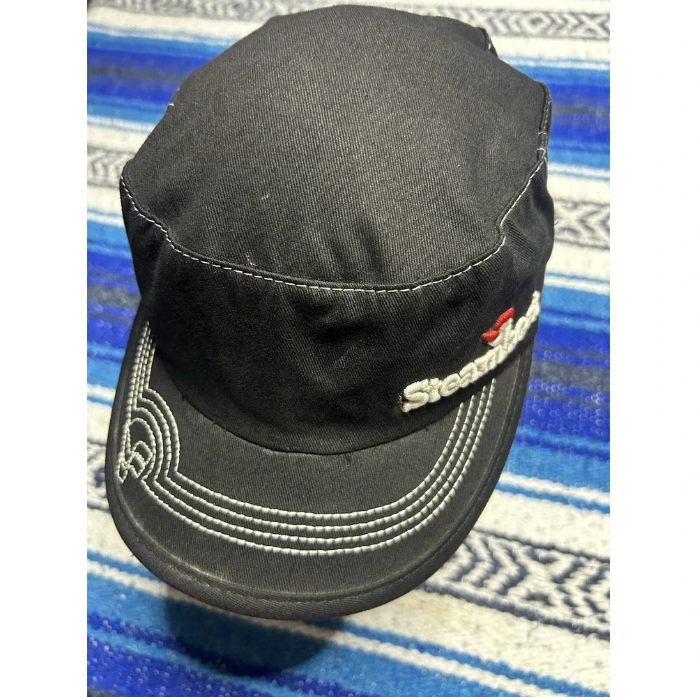Vintage Y2K Steamboat Springs Black Cadet Cap Adjustable Embroidered Patrol Hat